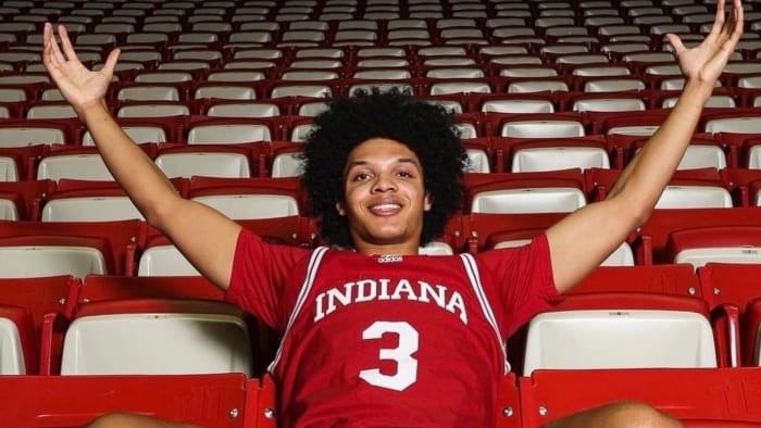 Curtis Givens III pictured in the Simon Skjodt Assembly stands during his official visit in September.